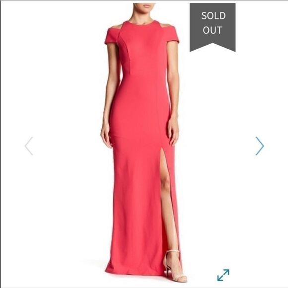 ABS Allen Schwartz Coral Gown - Picture 1 of 7